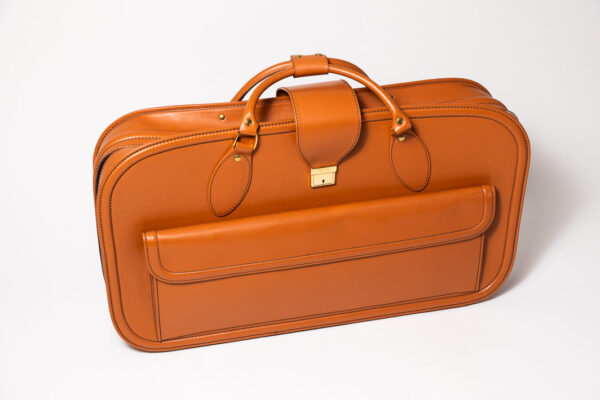 1992-97 Ferrari 456 GT Schedoni Tan Leather Suitcase with Front Pocket