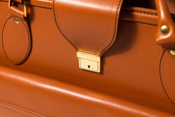 1992-97 Ferrari 456 GT Schedoni Tan Leather Suitcase with Front Pocket