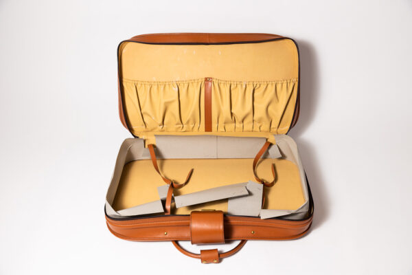 1992-97 Ferrari 456 GT Schedoni Tan Leather Suitcase with Front Pocket