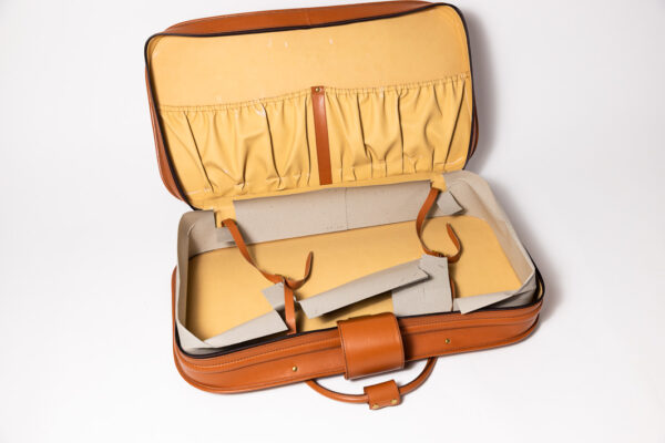 1992-97 Ferrari 456 GT Schedoni Tan Leather Suitcase with Front Pocket