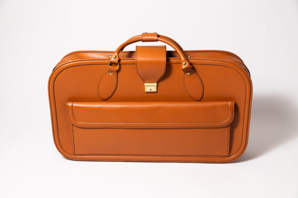 1992-97 Ferrari 456 GT Schedoni Tan Leather Suitcase with Front Pocket