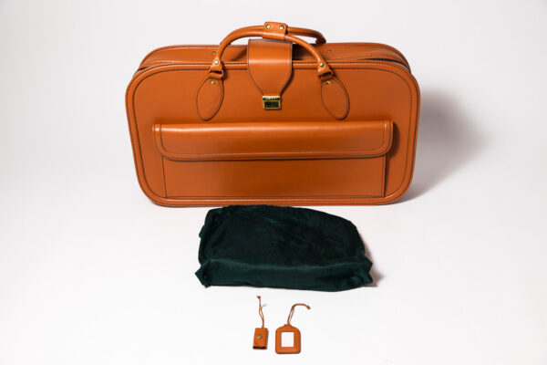1992-97 Ferrari 456 GT Schedoni Tan Leather Suitcase with Front Pocket
