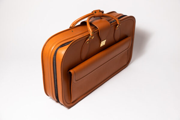 1992-97 Ferrari 456 GT Schedoni Tan Leather Suitcase with Front Pocket