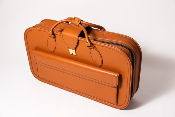 1992-97 Ferrari 456 GT Schedoni Tan Leather Suitcase with Front Pocket