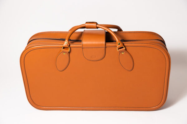 1992-97 Ferrari 456 GT Schedoni Tan Leather Suitcase with Front Pocket