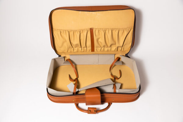 1992-97 Ferrari 456 GT Schedoni Tan Leather Suitcase with Front Pocket