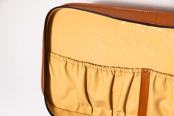 1992-97 Ferrari 456 GT Schedoni Tan Leather Suitcase with Front Pocket