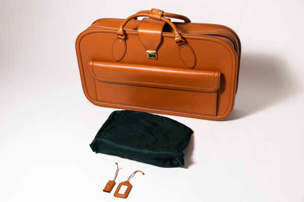1992-97 Ferrari 456 GT Schedoni Tan Leather Suitcase with Front Pocket