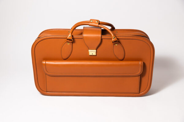 1992-97 Ferrari 456 GT Schedoni Tan Leather Suitcase with Front Pocket