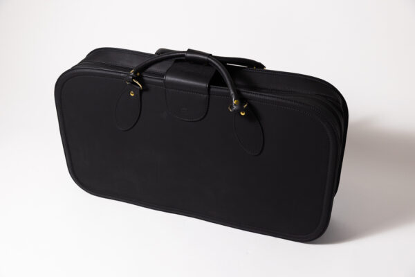 1992-97 Ferrari 456 GT Schedoni Black Leather Suitcase with Front Pocket
