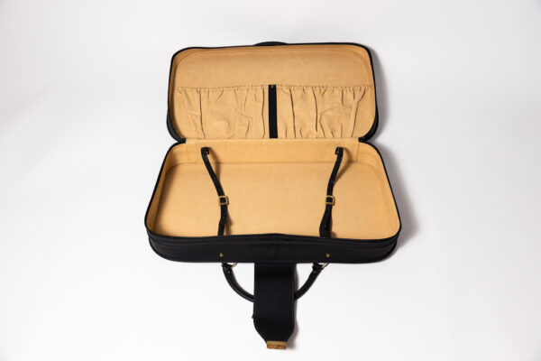 1992-97 Ferrari 456 GT Schedoni Black Leather Suitcase with Front Pocket