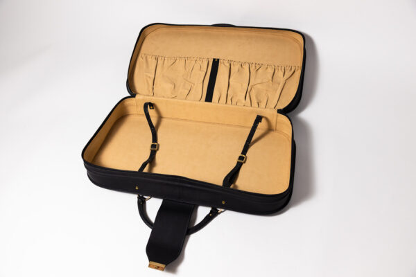 1992-97 Ferrari 456 GT Schedoni Black Leather Suitcase with Front Pocket