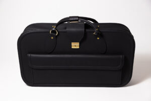 1992-97 Ferrari 456 GT Schedoni Black Leather Suitcase with Front Pocket