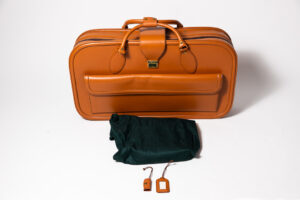 1992-97 Ferrari 456 GT Schedoni Tan Leather Suitcase with Front Pocket
