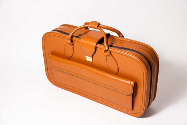 1992-97 Ferrari 456 GT Schedoni Tan Leather Suitcase with Front Pocket