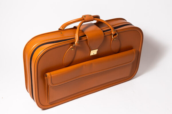 1992-97 Ferrari 456 GT Schedoni Tan Leather Suitcase with Front Pocket