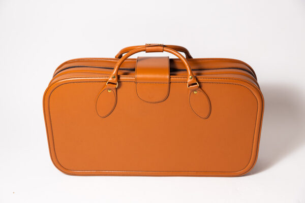 1992-97 Ferrari 456 GT Schedoni Tan Leather Suitcase with Front Pocket