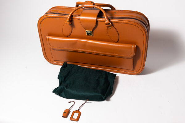 1992-97 Ferrari 456 GT Schedoni Tan Leather Suitcase with Front Pocket