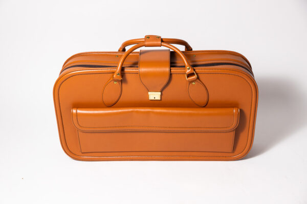 1992-97 Ferrari 456 GT Schedoni Tan Leather Suitcase with Front Pocket