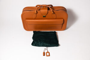 1992-97 Ferrari 456 GT Schedoni Tan Leather Suitcase with Front Pocket