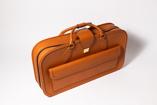 1992-97 Ferrari 456 GT Schedoni Tan Leather Suitcase with Front Pocket