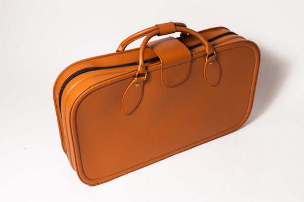 1992-97 Ferrari 456 GT Schedoni Tan Leather Suitcase with Front Pocket