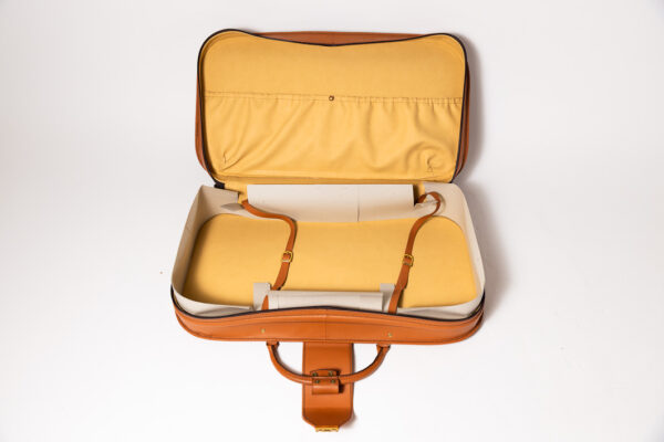 1992-97 Ferrari 456 GT Schedoni Tan Leather Suitcase with Front Pocket