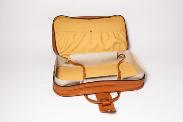 1992-97 Ferrari 456 GT Schedoni Tan Leather Suitcase with Front Pocket