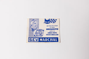 1963-74 S.E.V. Marchal Headlamp Headlight Certificate Card Ferrari 250 275 330 365 Daytona Dino