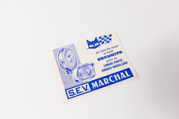 1963-74 S.E.V. Marchal Headlamp Headlight Certificate Card Ferrari 250 275 330 365 Daytona Dino
