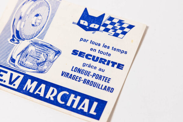 1963-74 S.E.V. Marchal Headlamp Headlight Certificate Card Ferrari 250 275 330 365 Daytona Dino