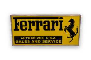 1970-80's Ferrari Authorized USA Sales and Service Illuminated Sign 308 Daytona