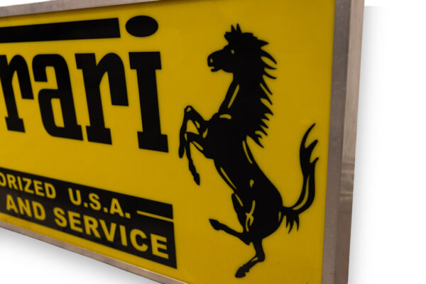 1970-80's Ferrari Authorized USA Sales and Service Illuminated Sign 308 Daytona