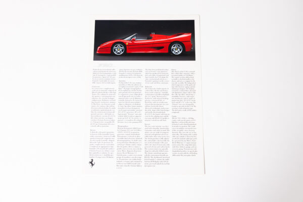 1995-97 Ferrari F50 Enzo Owners Manual and Literature Set