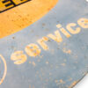 1950-70's Carello Service Round Enamel Porcelain Workshop Sign 250 275 330 Dino