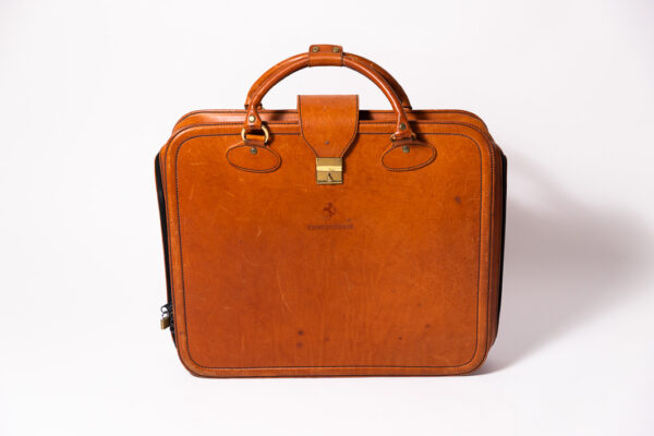 1984-91 Ferrari Testarossa Schedoni Tan Leather Square Suitcase