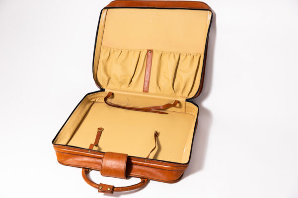 1984-91 Ferrari Testarossa Schedoni Tan Leather Square Suitcase