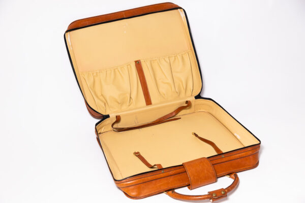 1984-91 Ferrari Testarossa Schedoni Tan Leather Square Suitcase