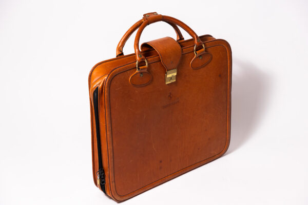 1984-91 Ferrari Testarossa Schedoni Tan Leather Square Suitcase