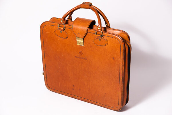 1984-91 Ferrari Testarossa Schedoni Tan Leather Square Suitcase