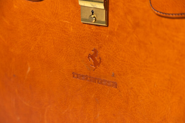 1984-91 Ferrari Testarossa Schedoni Tan Leather Square Suitcase