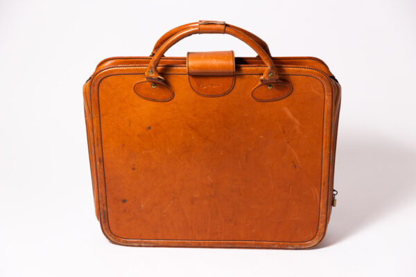 1984-91 Ferrari Testarossa Schedoni Tan Leather Square Suitcase