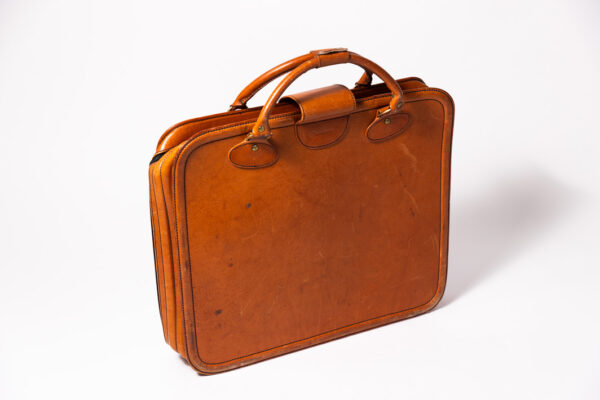 1984-91 Ferrari Testarossa Schedoni Tan Leather Square Suitcase