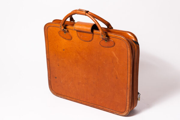 1984-91 Ferrari Testarossa Schedoni Tan Leather Square Suitcase