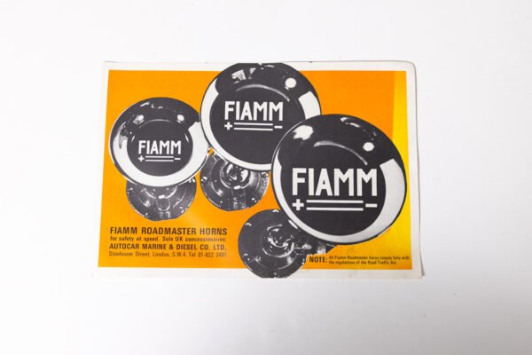1960-70 Fiamm Roadmaster Horns Advertising Brochure 250 275 330 Dino Daytona
