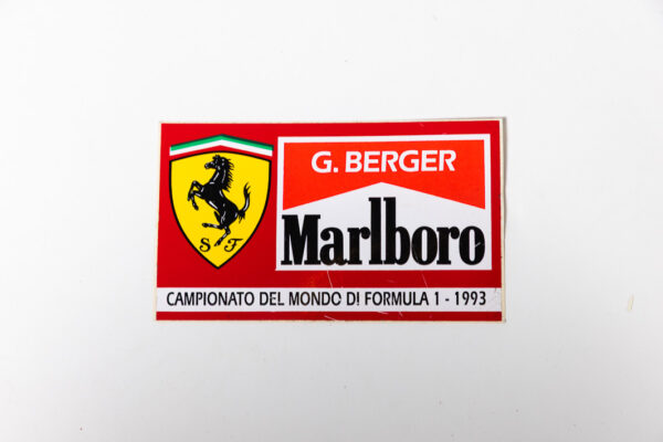 1993 Scuderia Ferrari F1 Gerhard Berger Marlboro Sticker Decal Emblem