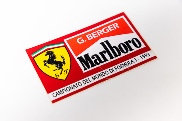 1993 Scuderia Ferrari F1 Gerhard Berger Marlboro Sticker Decal Emblem