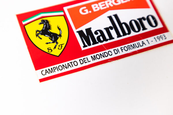 1993 Scuderia Ferrari F1 Gerhard Berger Marlboro Sticker Decal Emblem