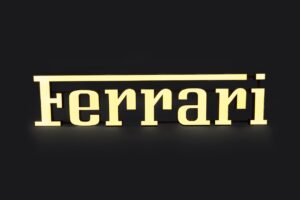 Ferrari Large Illuminated Dealership Showroom Script Sign 308 328 Testarossa F40