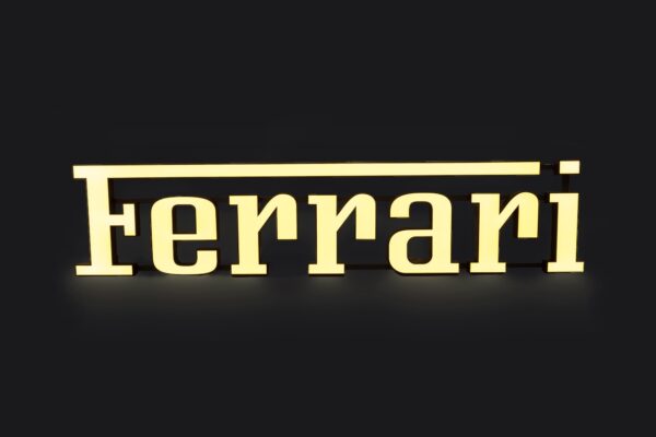 Ferrari Large Illuminated Dealership Showroom Script Sign 308 328 Testarossa F40